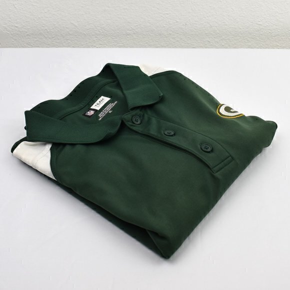 Green Bay Packers NFL Team Apparel Short Sleeve Polo Size‎ XL Gently Used - Picture 1 of 5